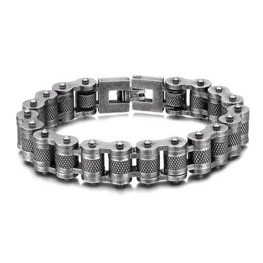 Retro Biker Chain Bracelet Mens Bracelet Link Chain Motorcycle Bicycle Style Bracelets Stainless Steel Bangles Jewelry