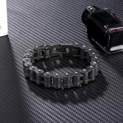 Retro Biker Chain Bracelet Mens Bracelet Link Chain Motorcycle Bicycle Style Bracelets Stainless Steel Bangles Jewelry