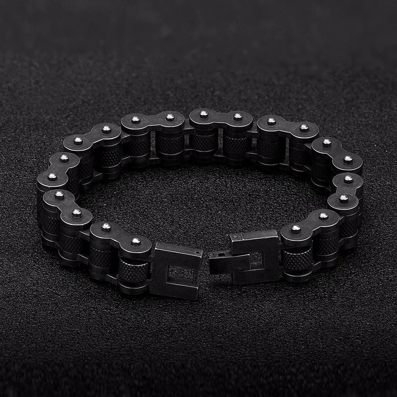 Retro Biker Chain Bracelet Mens Bracelet Link Chain Motorcycle Bicycle Style Bracelets Stainless Steel Bangles Jewelry
